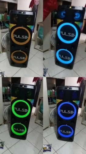 Caixa de som pulse 2300w com led dinâmico