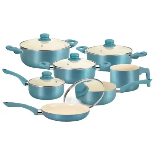 Conjunto de Panelas Casa Ambiente Genebra, 7 Peças, Revestimento Cerâmica