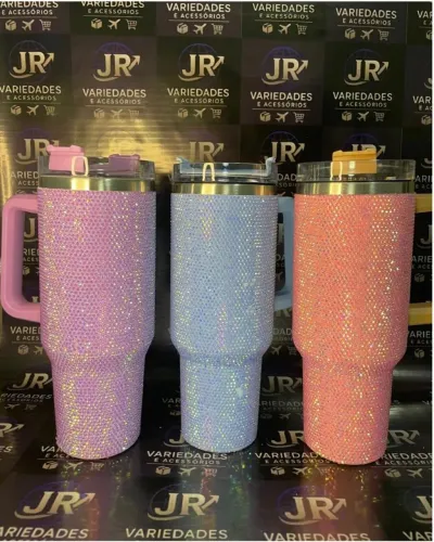 Copo térmico com Strass 1200ml
