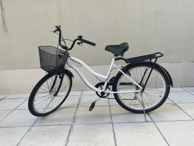 BICICLETA BEACH ARO 26 BRANCA 