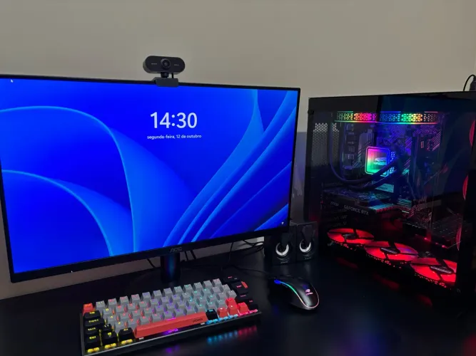 PC Gamer Completo Ryzen 5 5500 RTX 3050 + Monitor 100Hz
