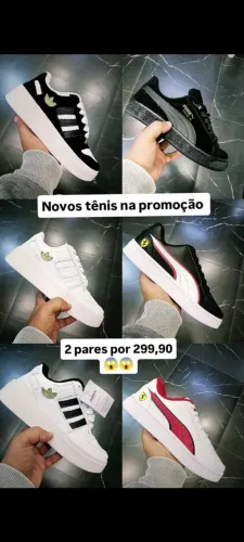 Promoção imperdível 2 tênis por 299,90
