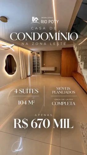 Casa em Condomínio | 4 Suítes | Zona Leste 