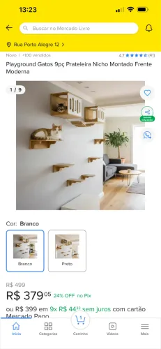 Paraíso Felino - Playground novo ainda na caixa para pets de 9peças 