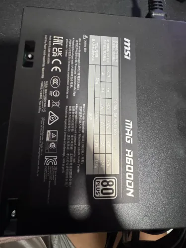 Fonte MSI MAg A600DN 80 plus
