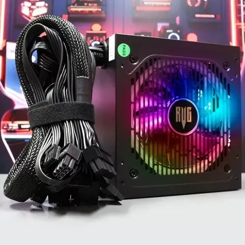 Fonte Revenger 750w Atx Gamer 80 Plus Bronze Rgb 120mm