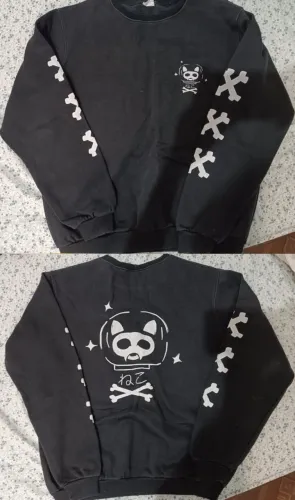 Moletom loja Saiko preto gato caveira