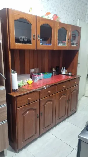 Armário de Cozinha de Madeira Maciça