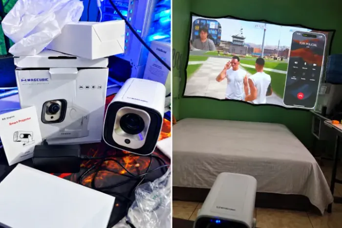 Projetor Magcubic HY310 com Foco Automático, 4K Nativo, 1080P, 330 ANSI,
