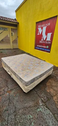 cama box casal padrão base e colchão espuma D45 bem conservados ENTREGA GRÁTIS