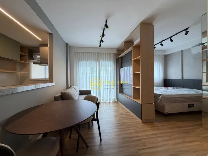 Apartamento Studio Mobiliado com 1 Quarto para alugar, 37 m² por R$ 3.500/mês - Condomínio