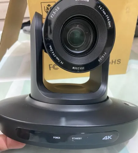 Câmera de Vídeo PTZ 4K 30FPS, Zoom 20x, HDMI, USB 3.0, IP