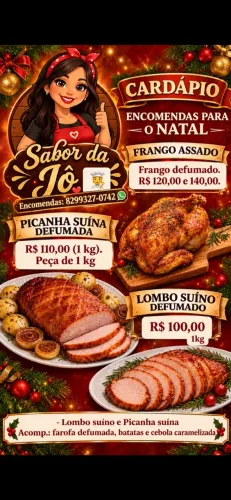 Frango e Lombo defumado para ceia de Natal