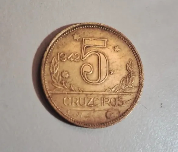 Moeda Brasileira De 5 Cruzeiros 1942