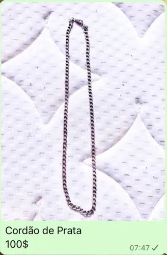 Cordão de prata masculino 
