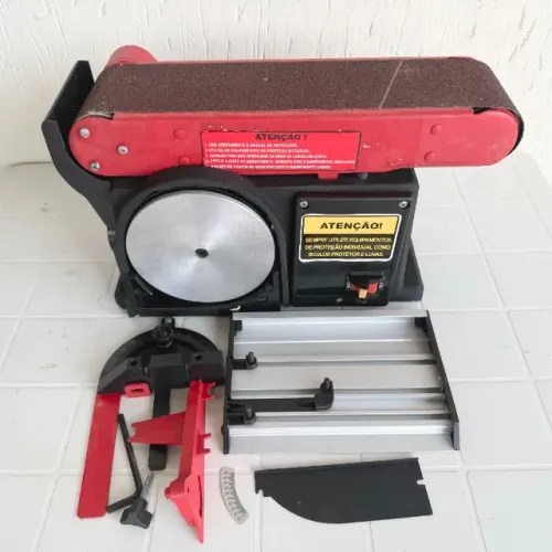 NOVO - Lixadeira Combinada Lynus LCM-450 375W Bancada Profissional Marceneiro Artesanato