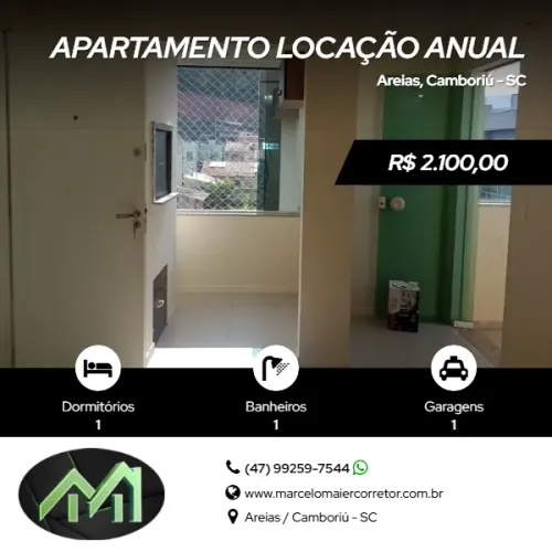 Apartamento com 1 Quarto(s) e 1 banheiro(s) para Alugar, 48 m² por R$ 2100 / Mês