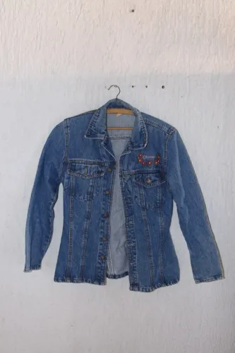 jaqueta jeans vintage - tam M
