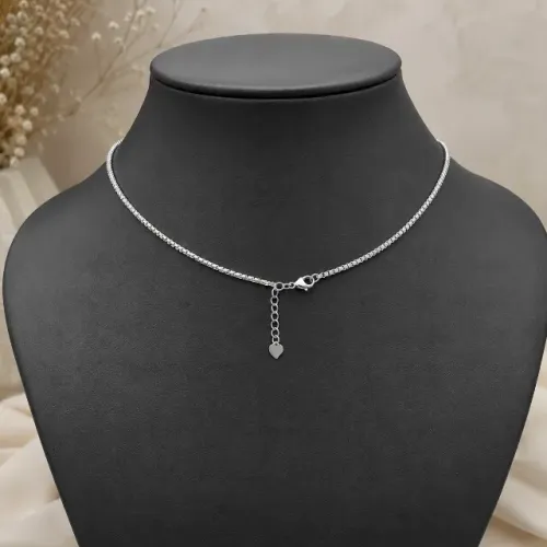 Corrente choker riviera prata 925 com pedras