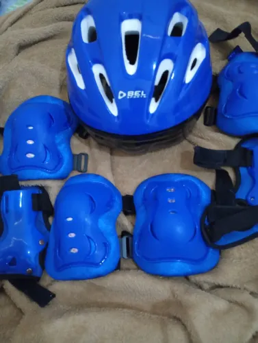 Kit completo capacete joelheiras cotoveleiras infantil para skate patins patinete bike 