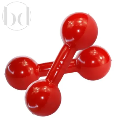  Halter Bola Emborrachado 8kg (2un) Academia Funcional Crosfit
