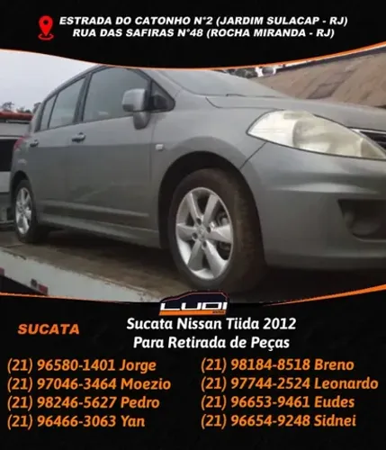 Sucata Nissan Tiida 2012 Para Retirada de Peças