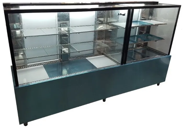 Expositor Balcão Vitrine Quente e Frio Box 2 metros