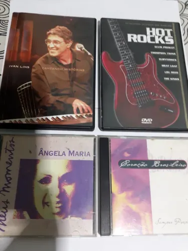 CDs e DVDs - Ivan Lins, Hot Rocks, Ângela Maria e Coração Brasileiro