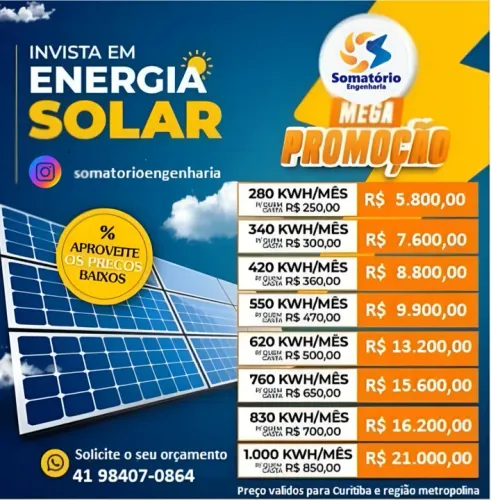 Energia Solar que cabe no seu bolso