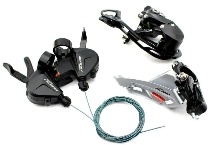 Kit Shimano Alivio M3100 com Passadores Cambio Dianteiro E Traseiro 9937