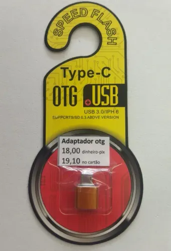 adaptador otg tipo c. (novo lacrado na embalagem)