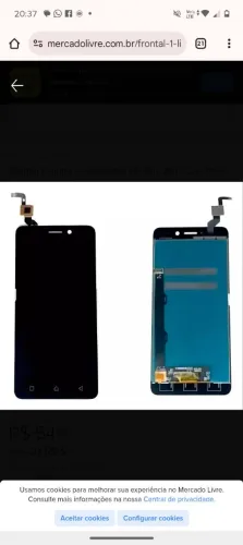 Tela Frontal Lenovo Vibe K5 Sem Aro - Cor. Preta