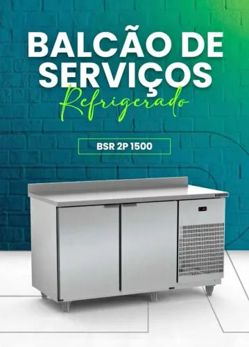 Balcão de Serviços Refrigerado 1,5M Refrimate - Marcos 