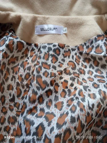Sobretudo de lã feminino bege
