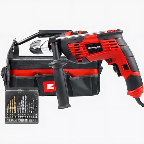Furadeira De Impacto Einhell 900w 13mm Tc-id 1000 220v + Kit Cor Vermelho Frequência 50/60