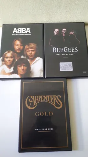 Kit 03 Dvds Abba, Bee Gees e Carpenters Originais