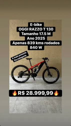 OGGI RAZZO T130 ano 2025 E-bike