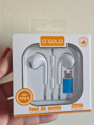 Fone de ouvido Tipo-C ?'GOLD FN-A77