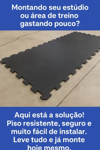 Piso Emborrachado de Encaixe 16,5 m² (64 peças)