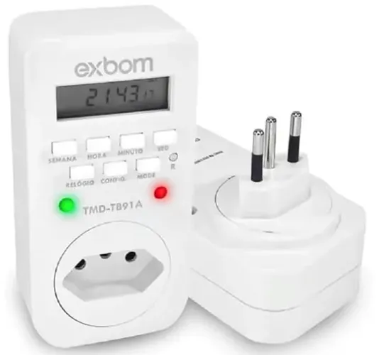 Timer Temporizador Digital Bivolt - 18 Programações | Display LCD | EXBOM