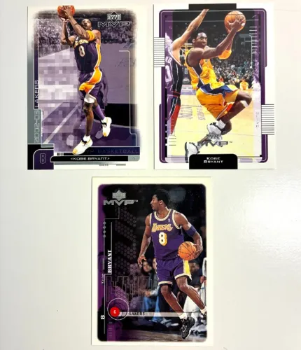Kit 3 Kobe Bryant Coleção MVP Card NBA 2007 Basquete Black Mamba Los Angeles Lakers