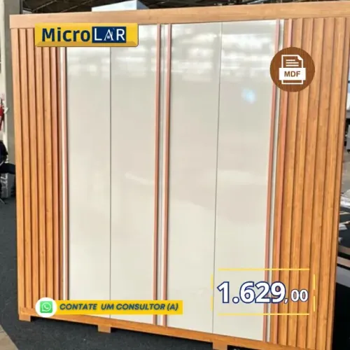 Guarda Roupa de Casal Ripado 6 Portas 6 Gavetas 100% MDF - Monta na hora