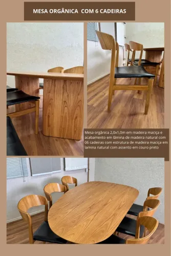 Mesa Orgânica com 6 cadeiras