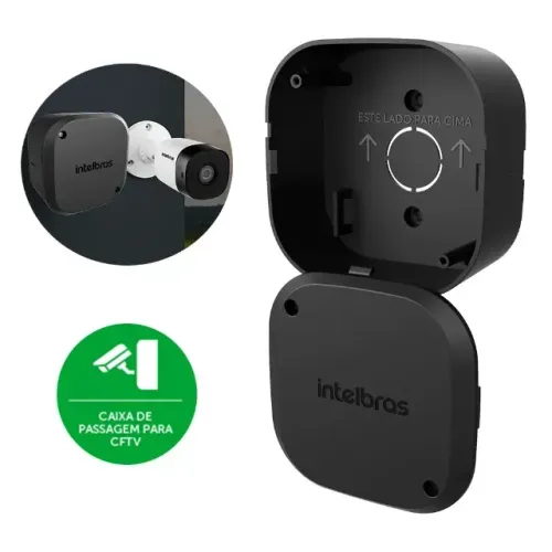  Caixa de Passagem para CFTV Intelbras VBOX 1100 Black - WZetta