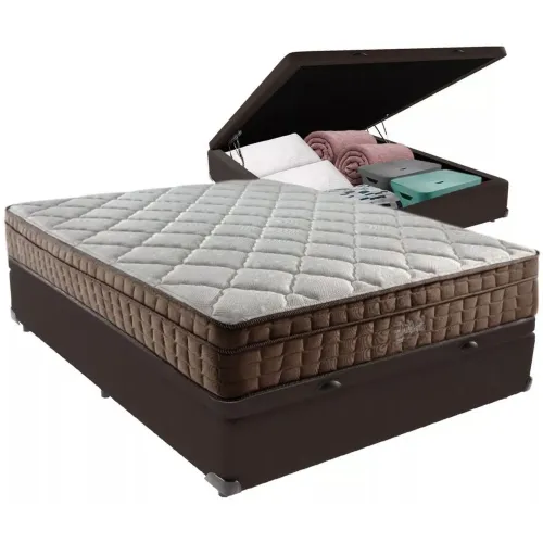 Colchão Casal Star One + Base box Baú - Entrega Rápida 