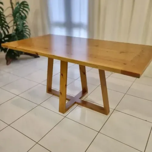 Mesa De Jantar Retangular Madeira Maciça 165X 87cm 6 Lugares