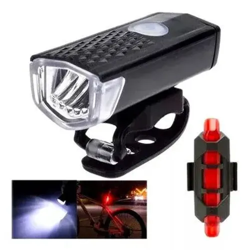 Kit farol e lanterna de bike (entrega)