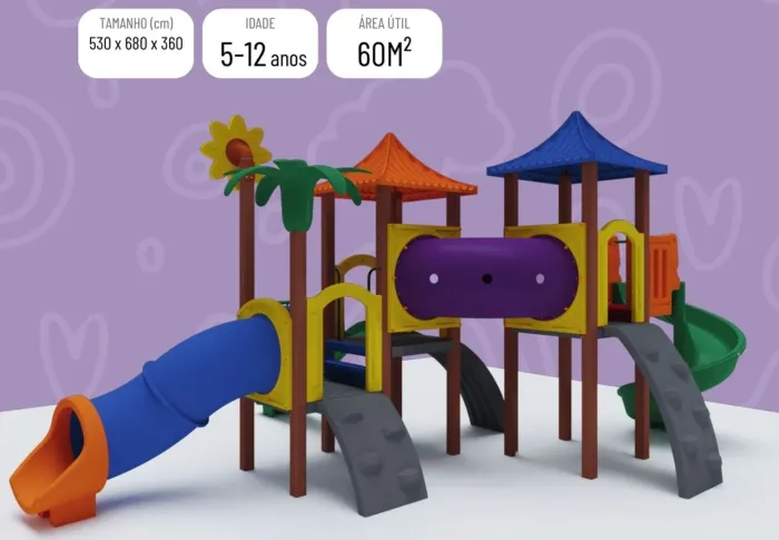Playground Infantil Completo - Diversão Garantida!