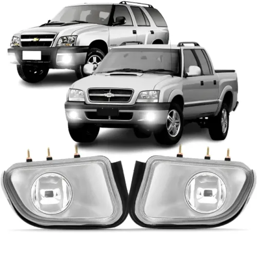 Par de Globos Luzes Farol de Milha Chevrolet S10 Pitbull Blazer 2001 - 2011