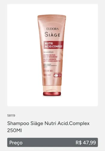 Eudora Siàge Shampoo Nutri Acid.Complex